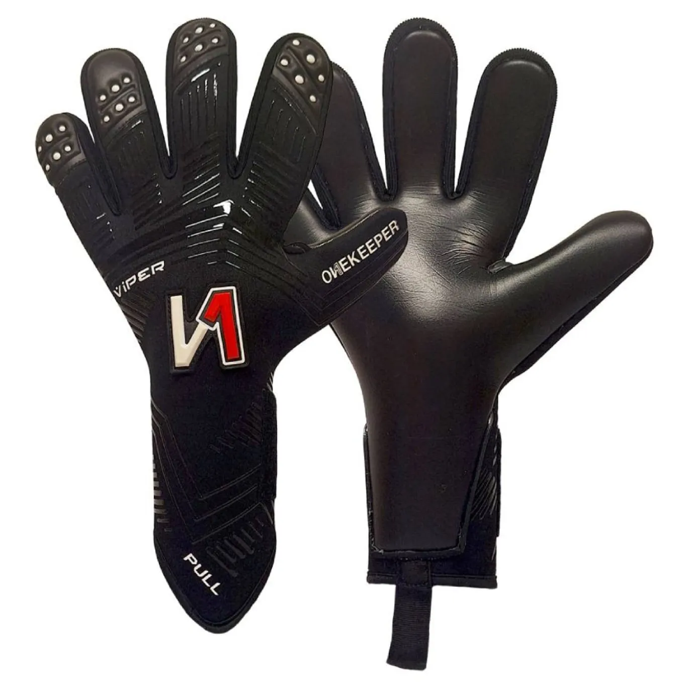 Onekeeper Viper Keepershandschoenen Zwart Wit Rood