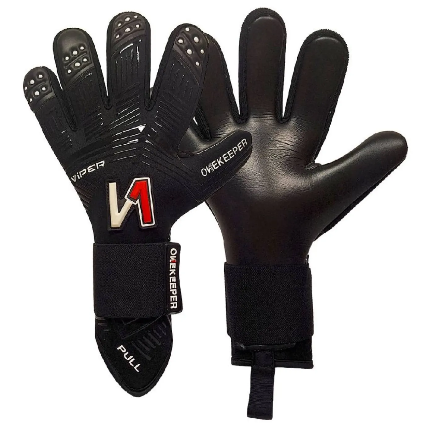Onekeeper Viper Keepershandschoenen Zwart Wit Rood
