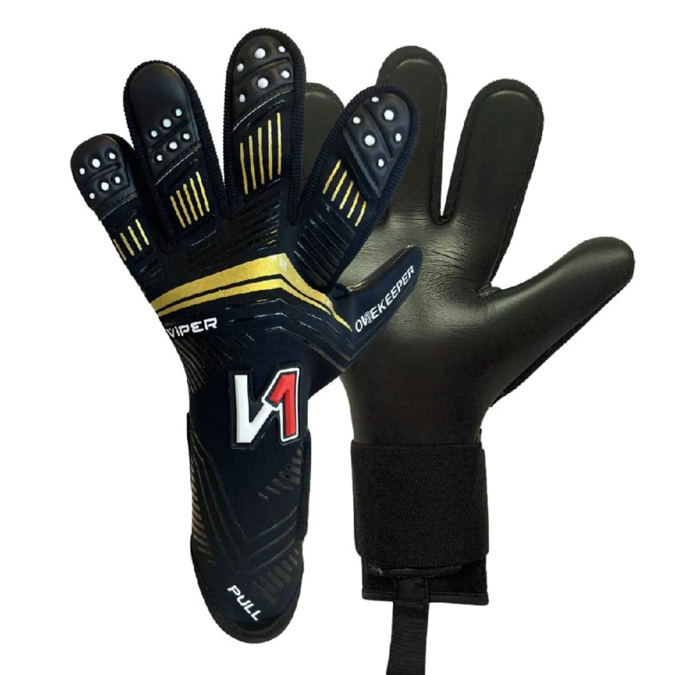 Onekeeper Viper Keepershandschoenen Zwart Goud