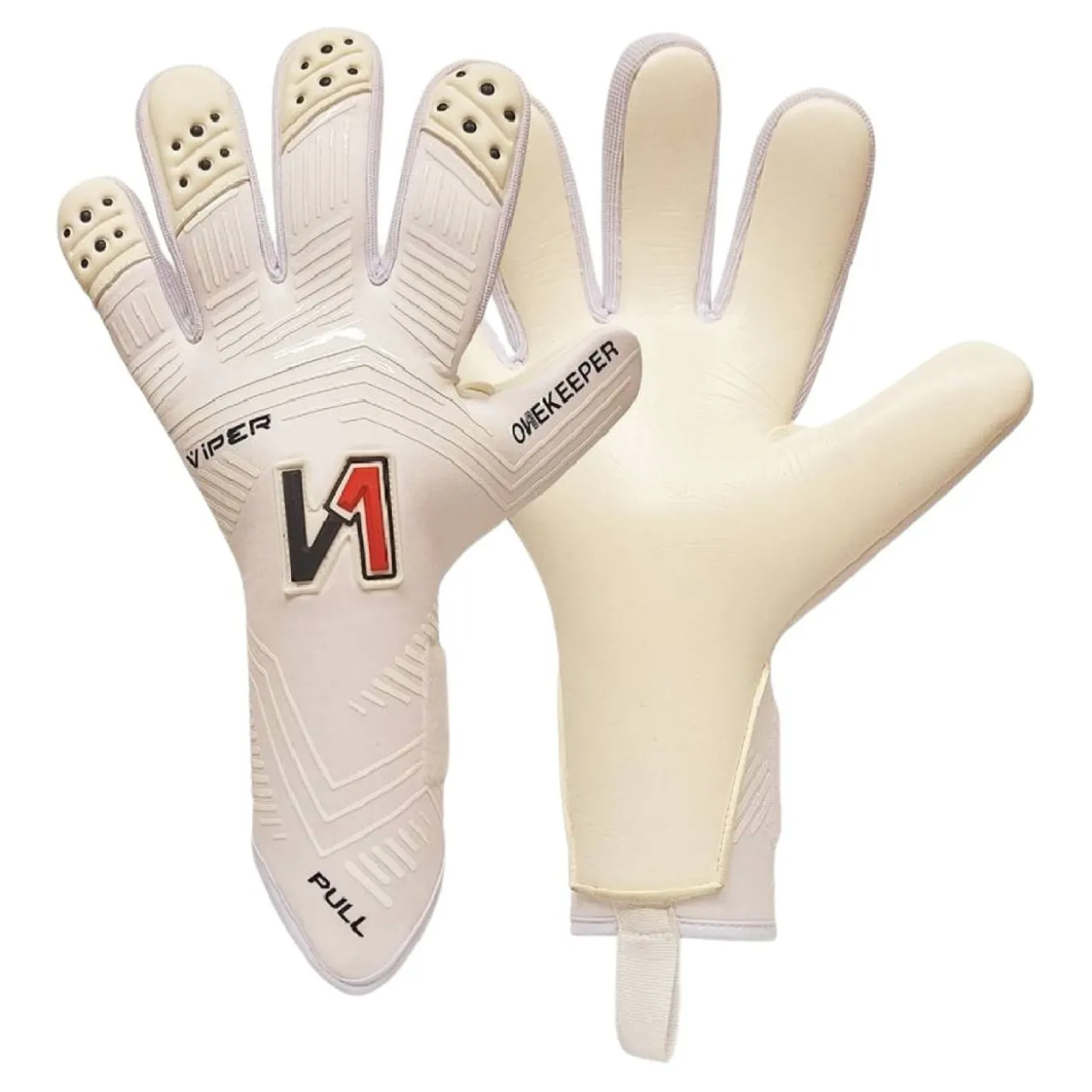 Onekeeper Viper Keepershandschoenen Wit Zwart Rood