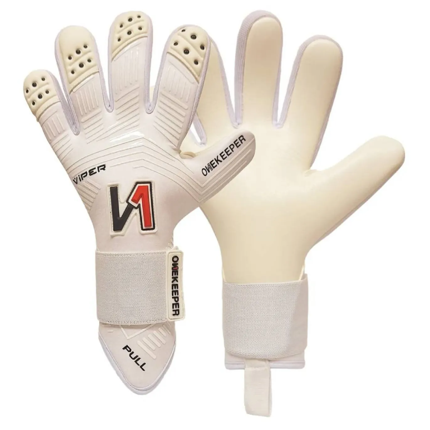 Onekeeper Viper Keepershandschoenen Wit Zwart Rood