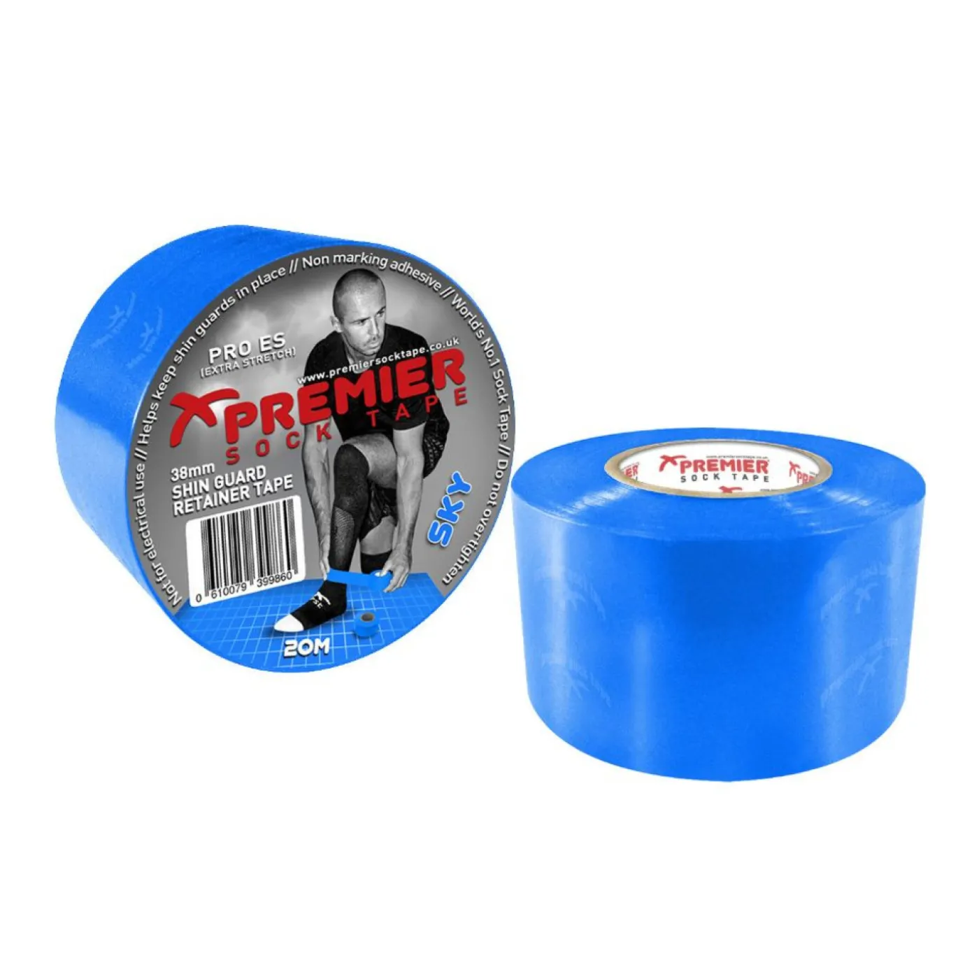 Premier Sokkentape 38mm Blauw
