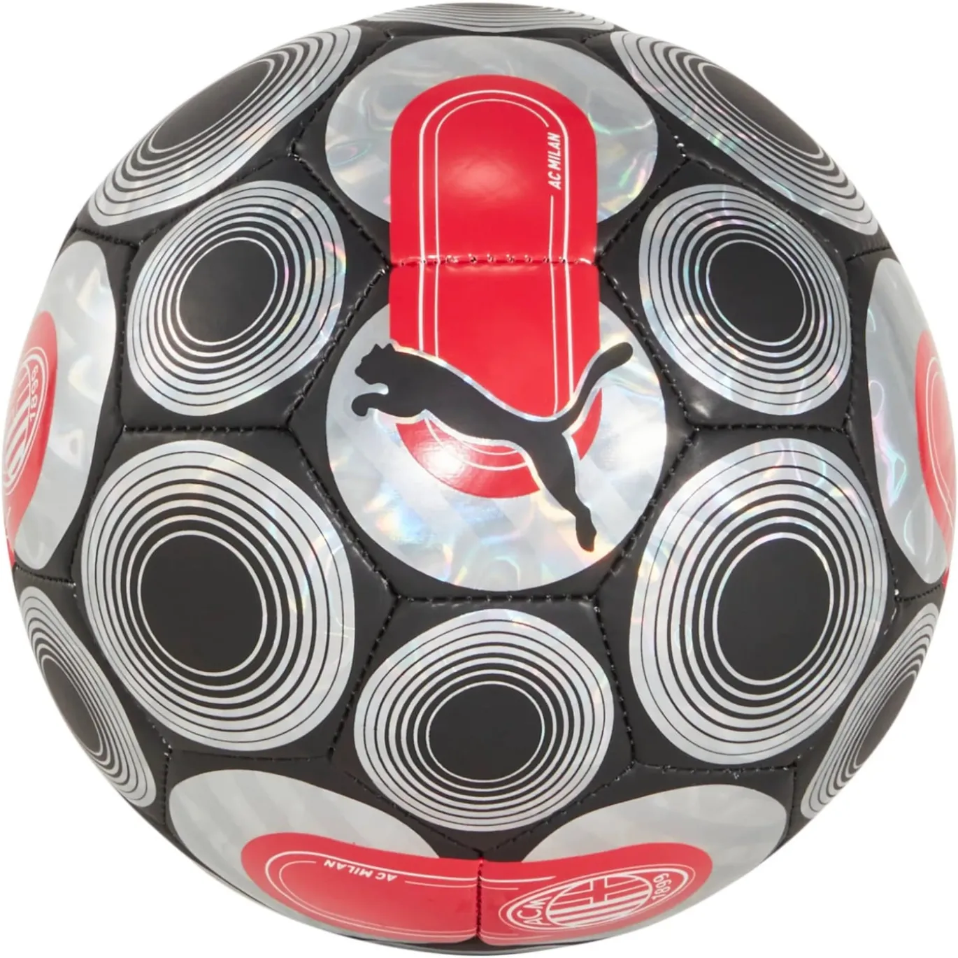 PUMA AC Milan Culture+ Voetbal Maat 5 Zwart Zilver Rood