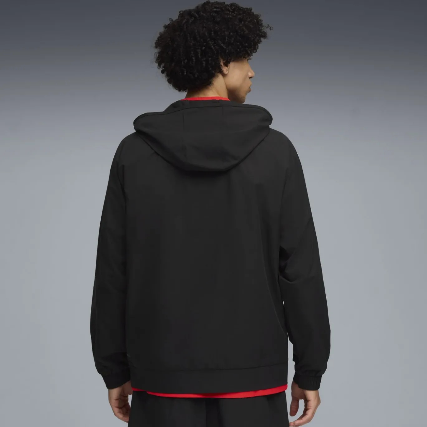 PUMA AC Milan Pumatech Trainingsjack Woven 2025-2026 Zwart Rood