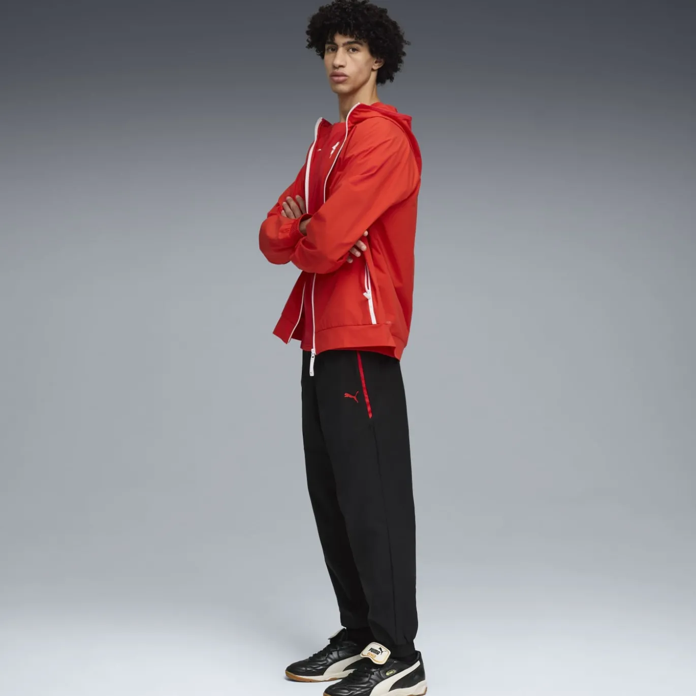 PUMA AC Milan Pumatech Trainingsbroek Woven 2025-2026 Zwart Rood