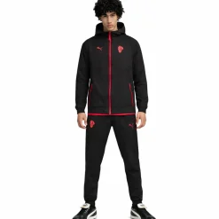 PUMA AC Milan Pumatech Woven Trainingspak Hooded Full-Zip 2025-2026 Zwart Rood