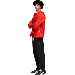PUMA AC Milan Pumatech Woven Trainingspak Hooded Full-Zip 2025-2026 Rood Zwart Wit