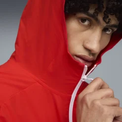 PUMA AC Milan Pumatech Woven Trainingspak Hooded Full-Zip 2025-2026 Rood Zwart Wit