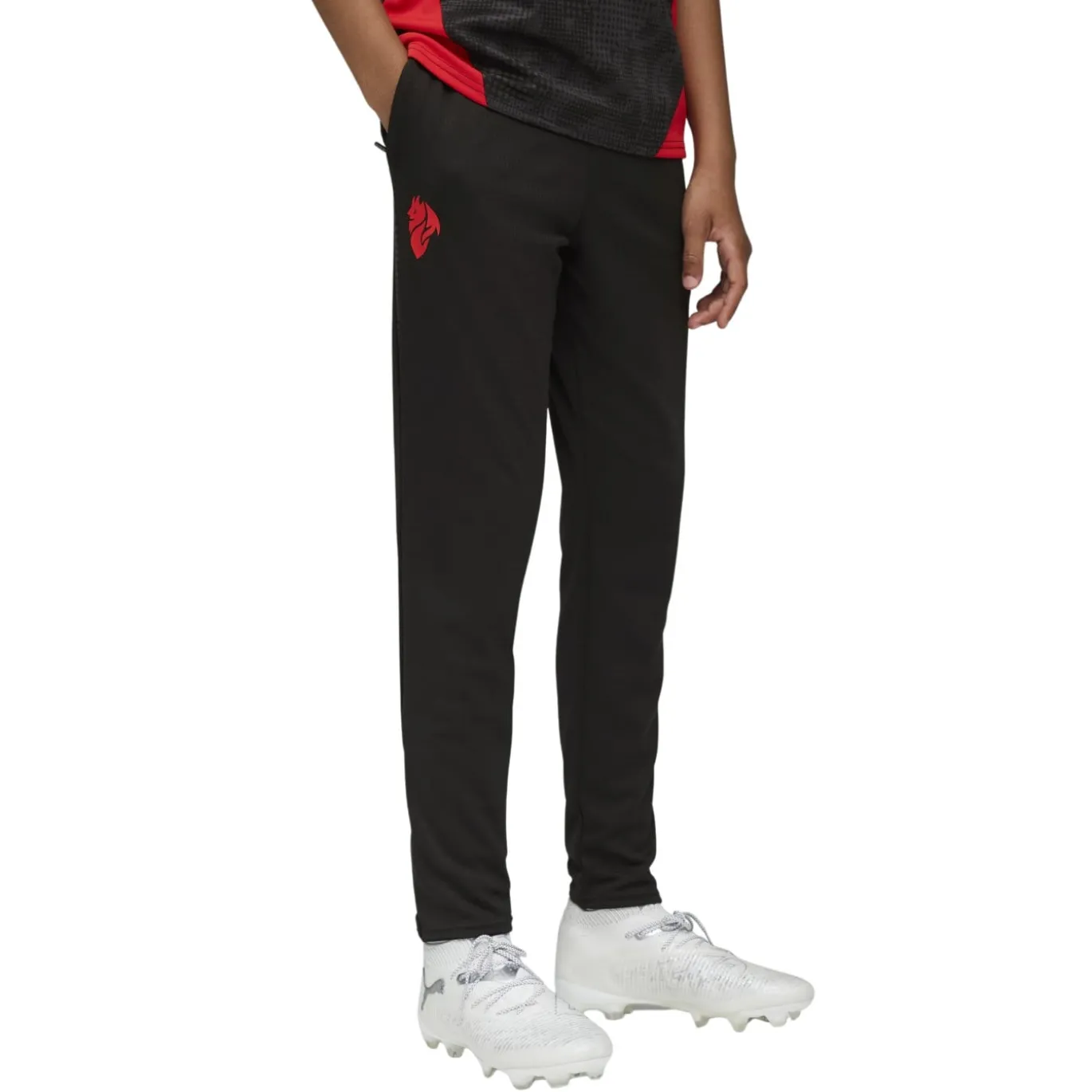 PUMA AC Milan Trainingsbroek 2025-2026 Kids Zwart Rood