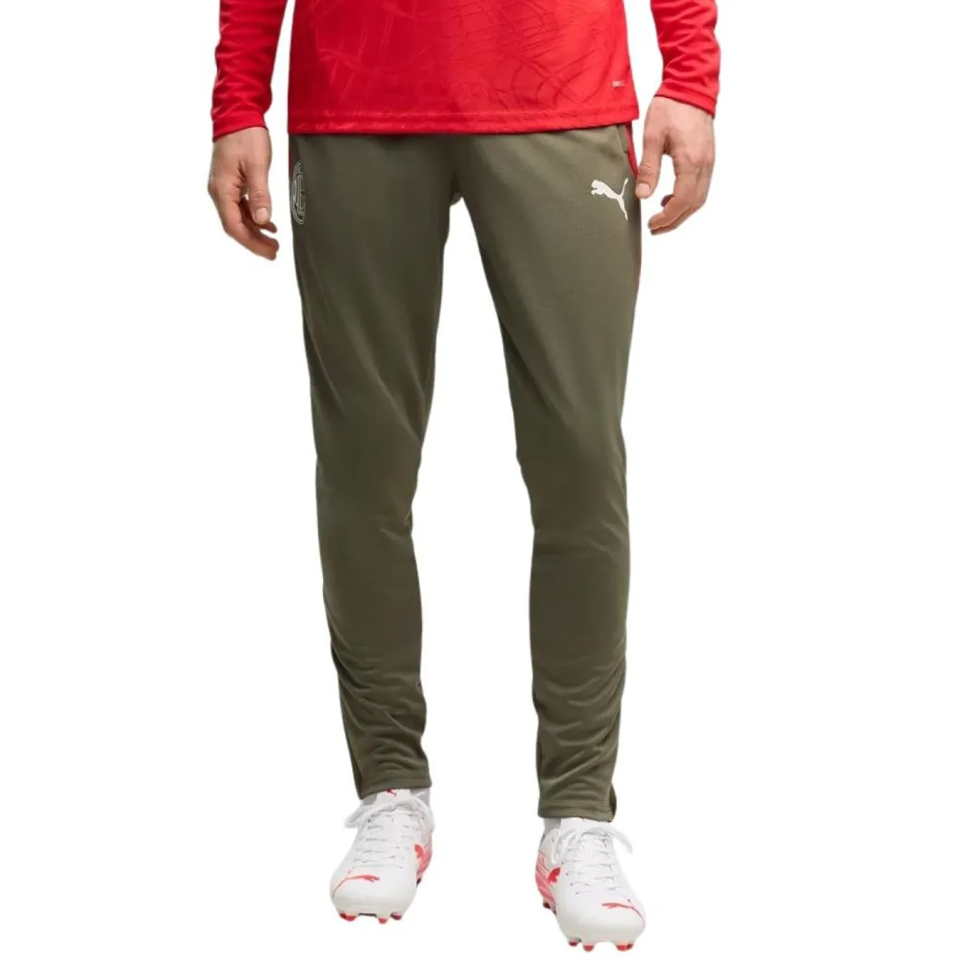 PUMA AC Milan Trainingsbroek 2026-2027 Donkergroen Rood Wit