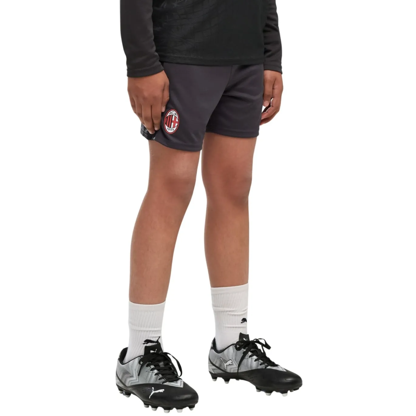 PUMA AC Milan Trainingsbroekje 2026-2027 Kids Donkergrijs Rood