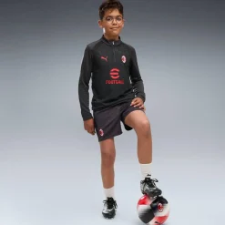 PUMA AC Milan Trainingsbroekje 2026-2027 Kids Donkergrijs Rood