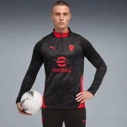 PUMA AC Milan Trainingspak 1/4-Zip 2025-2026 Zwart Rood