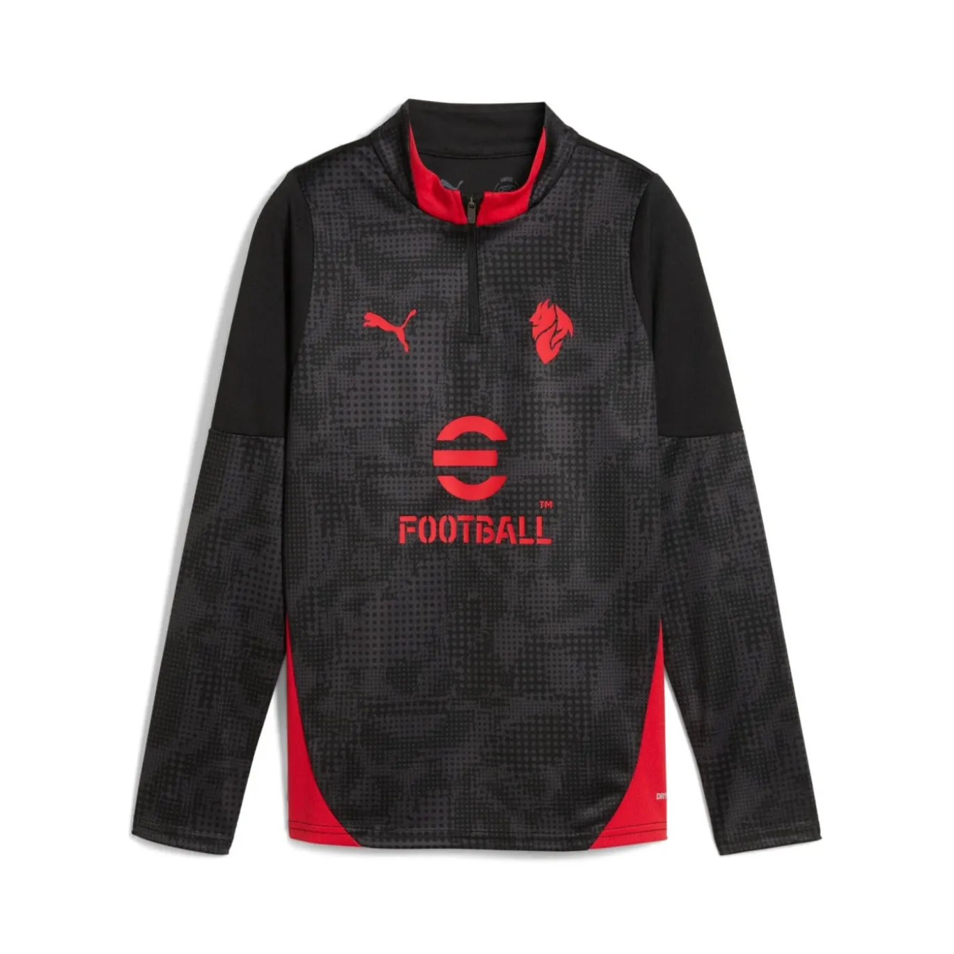 PUMA AC Milan Trainingspak 1/4-Zip 2025-2026 Kids Zwart Rood