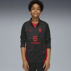 PUMA AC Milan Trainingspak 1/4-Zip 2025-2026 Kids Zwart Rood