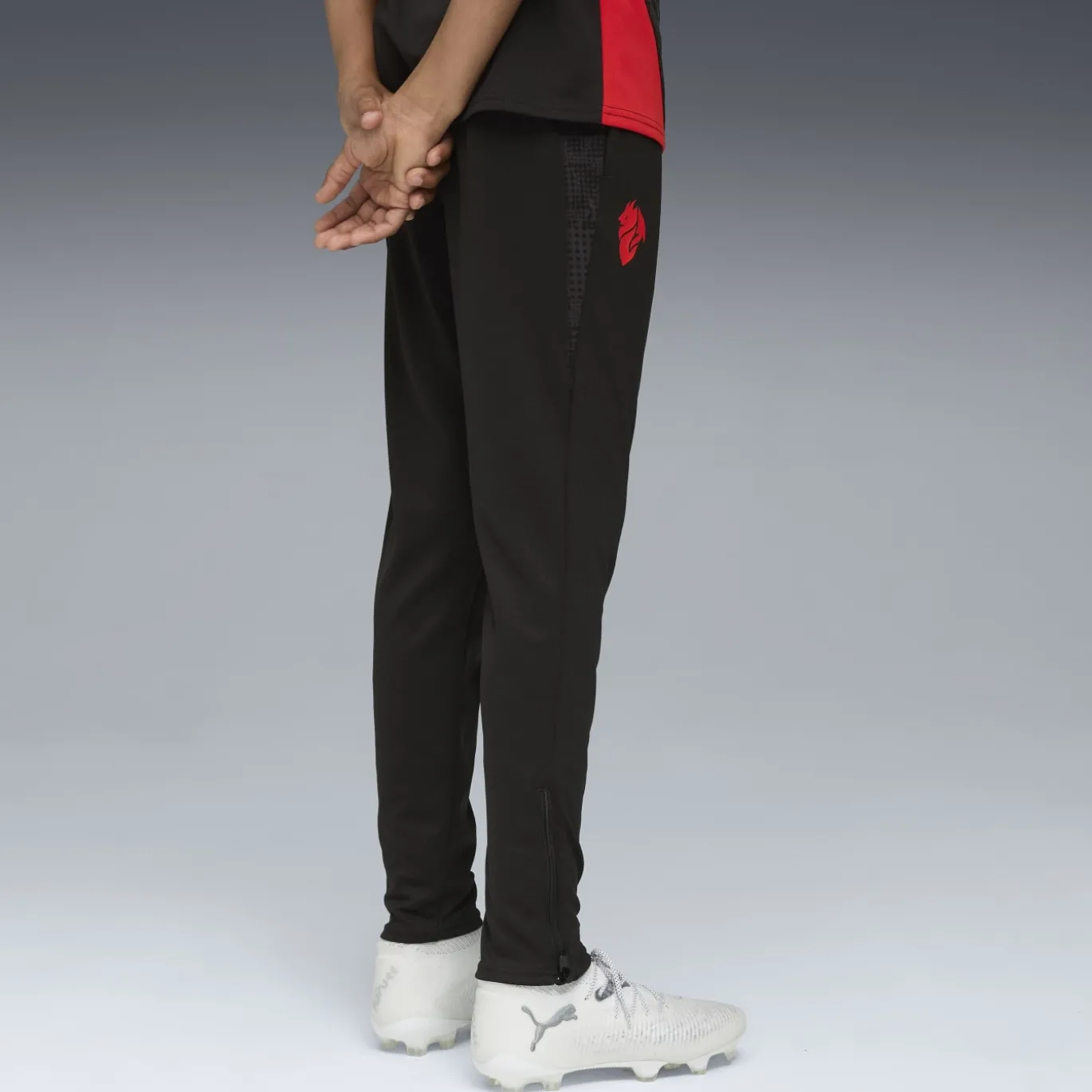 PUMA AC Milan Trainingspak 1/4-Zip 2025-2026 Kids Zwart Rood