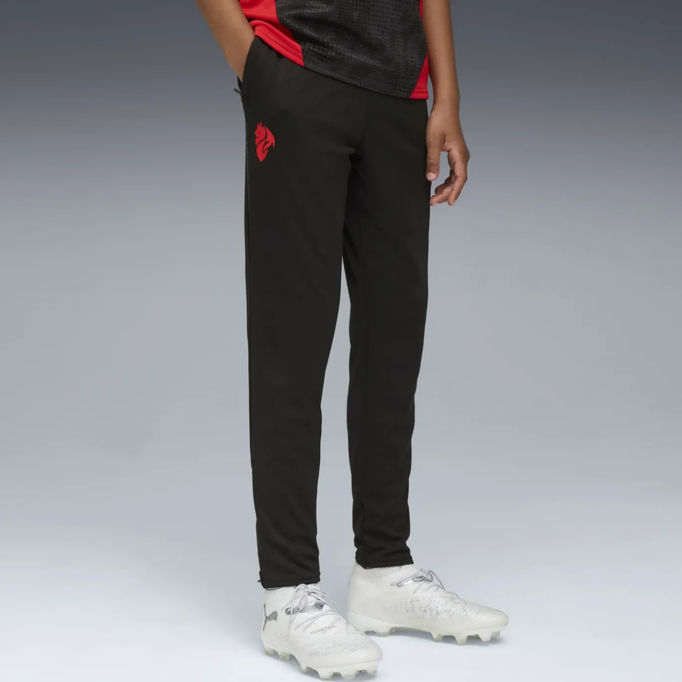 PUMA AC Milan Trainingspak 1/4-Zip 2025-2026 Kids Zwart Rood
