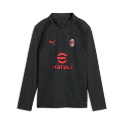 PUMA AC Milan Trainingspak 1/4-Zip 2026-2027 Kids Donkergrijs Rood