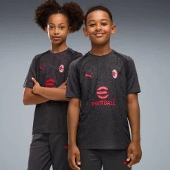 PUMA AC Milan Trainingsset 2026-2027 Kids Donkergrijs Rood