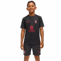 PUMA AC Milan Trainingsset 2026-2027 Kids Donkergrijs Rood