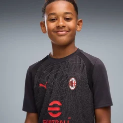 PUMA AC Milan Trainingsshirt 2026-2027 Kids Donkergrijs Rood