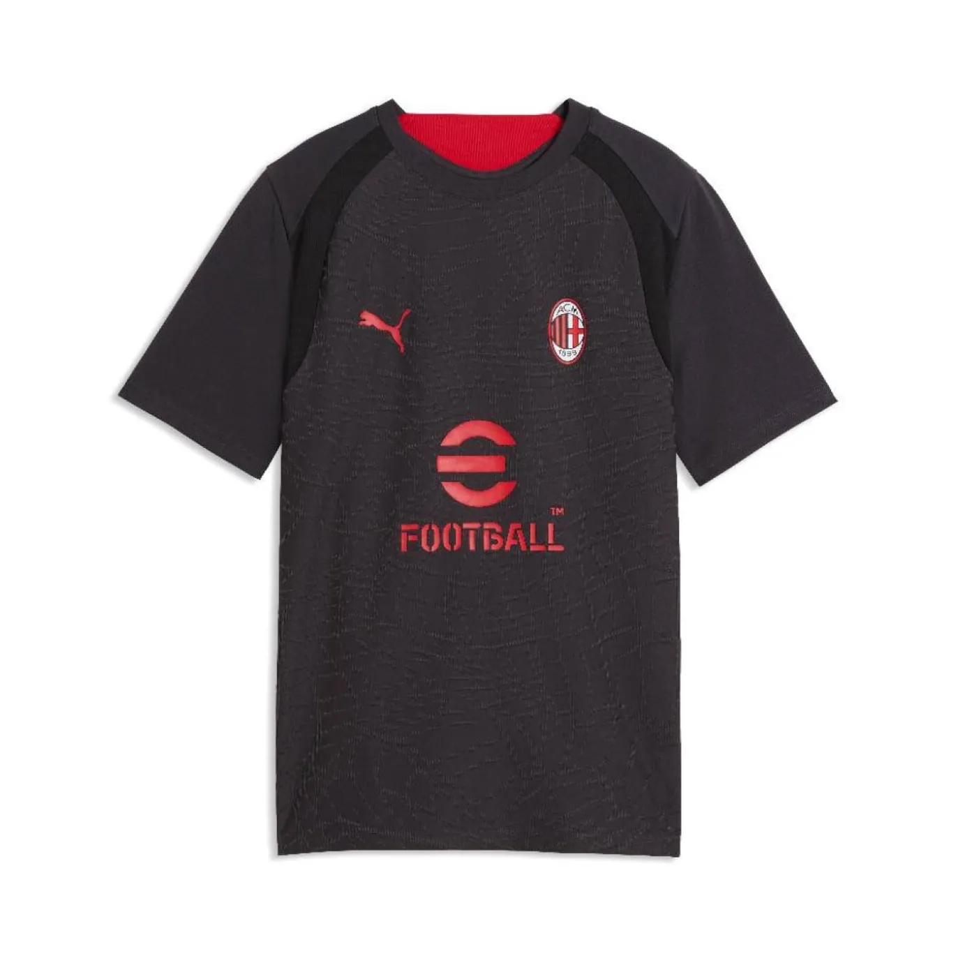 PUMA AC Milan Trainingsshirt 2026-2027 Kids Donkergrijs Rood