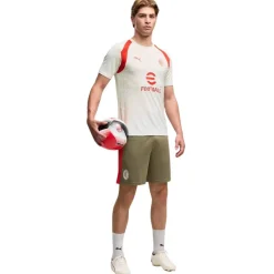 PUMA AC Milan Trainingsshirt 2026-2027 Lichtgrijs Rood
