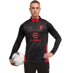 PUMA AC Milan Trainingstrui 1/4-Zip 2025-2026 Zwart Rood