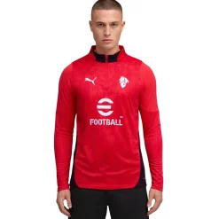 PUMA AC Milan Trainingstrui 1/4-Zip 2025-2026 Rood Zwart Wit