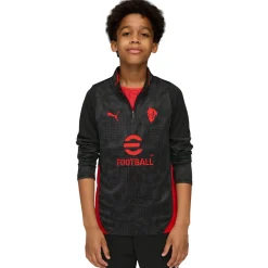 PUMA AC Milan Trainingstrui 1/4-Zip 2025-2026 Kids Zwart Rood