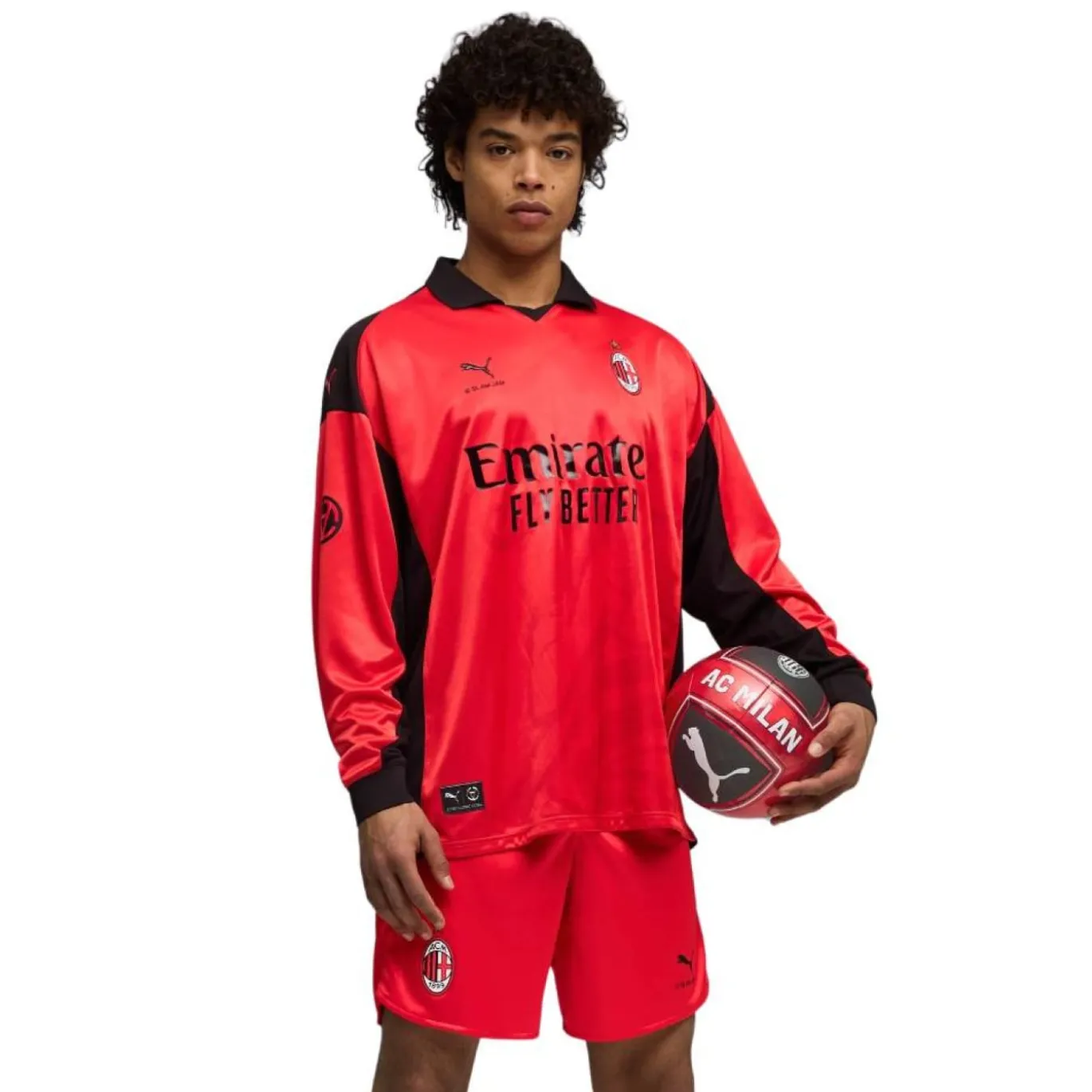 PUMA AC Milan X Slam Jam 4e Shirt Lange Mouwen 2025-2026 Rood