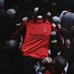 PUMA AC Milan X Slam Jam 4e Shirt Lange Mouwen 2025-2026 Rood