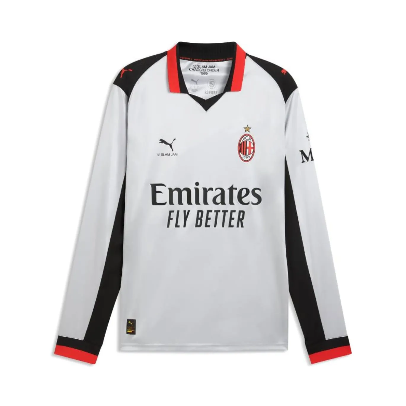 PUMA AC Milan X Slam Jam 4e Shirt Lange Mouwen 2025-2026 Zilver