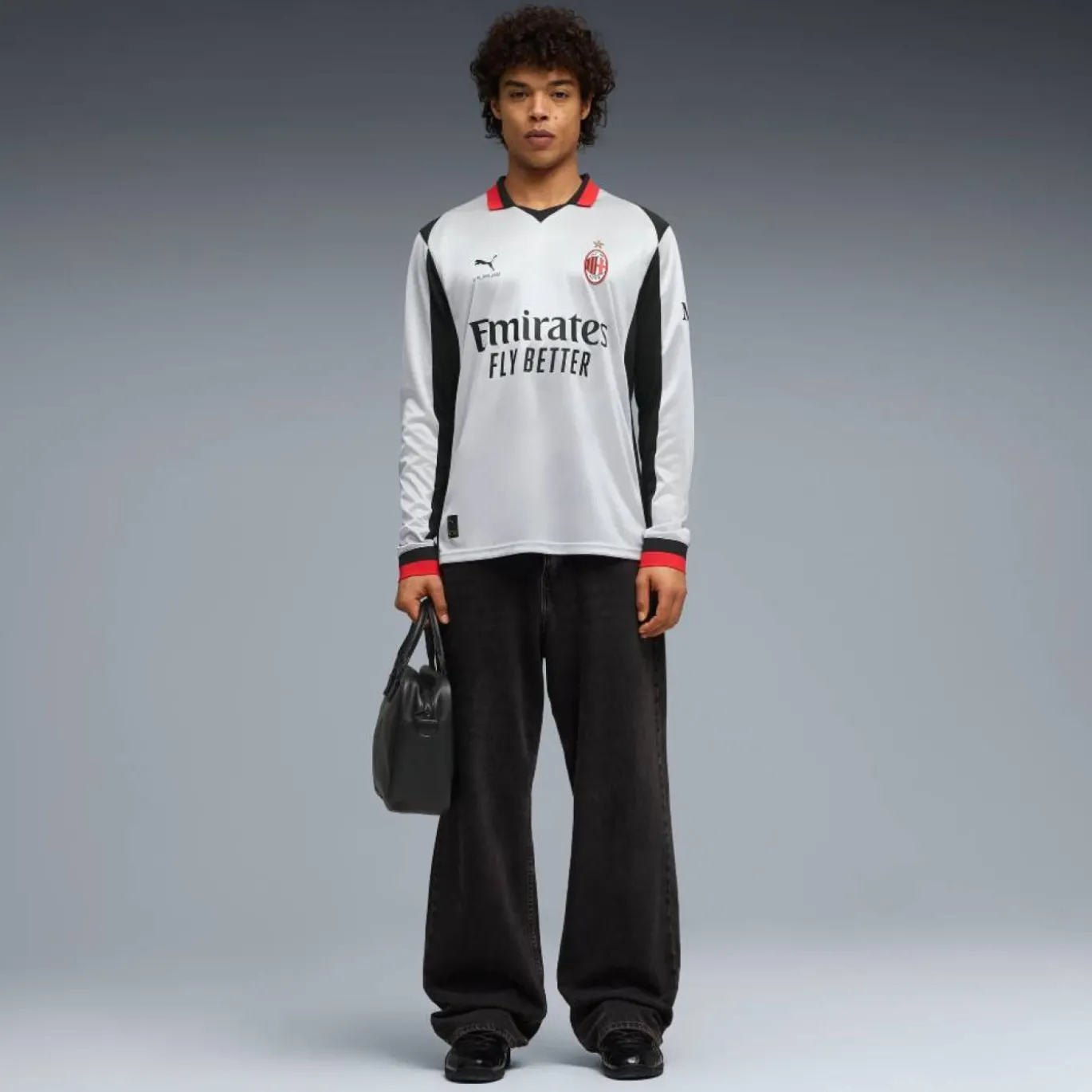 PUMA AC Milan X Slam Jam 4e Shirt Lange Mouwen 2025-2026 Zilver