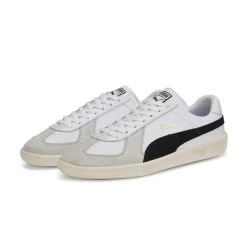 PUMA Army Trainer Sneakers Wit Lichtgrijs Zwart Goud