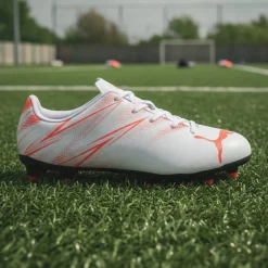 PUMA Attacanto Gras / Kunstgras Voetbalschoenen (MG) Kids Wit Oranje