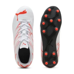 PUMA Attacanto Gras / Kunstgras Voetbalschoenen (MG) Kids Wit Oranje