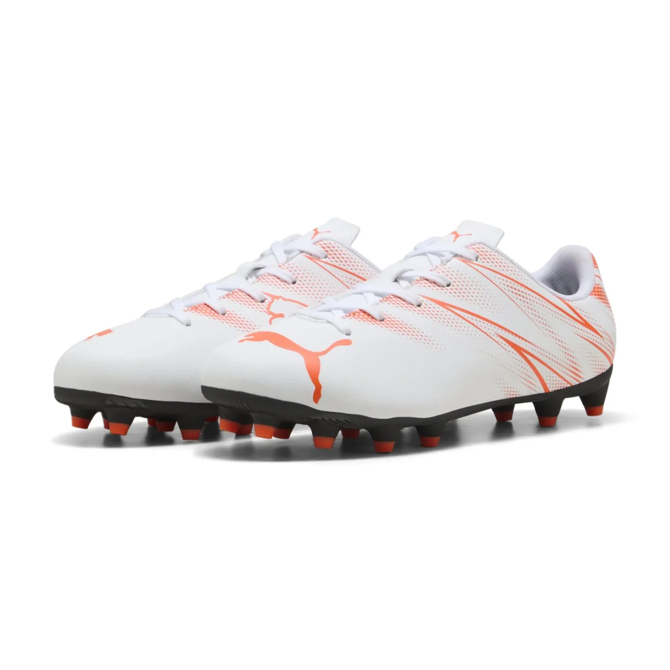 PUMA Attacanto Gras / Kunstgras Voetbalschoenen (MG) Kids Wit Oranje