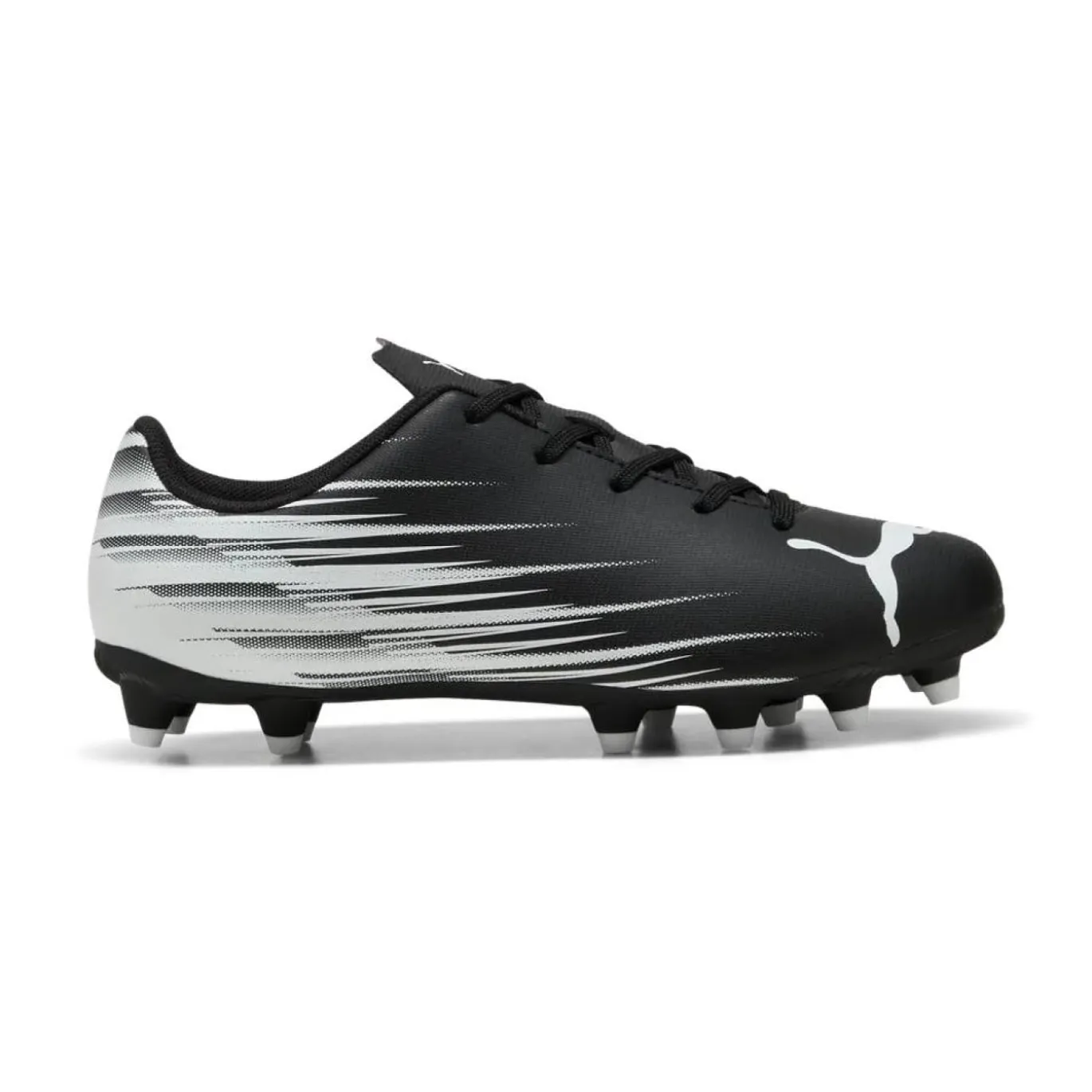 PUMA Attacanto II Gras / Kunstgras Voetbalschoenen (MG) Kids Zwart Wit