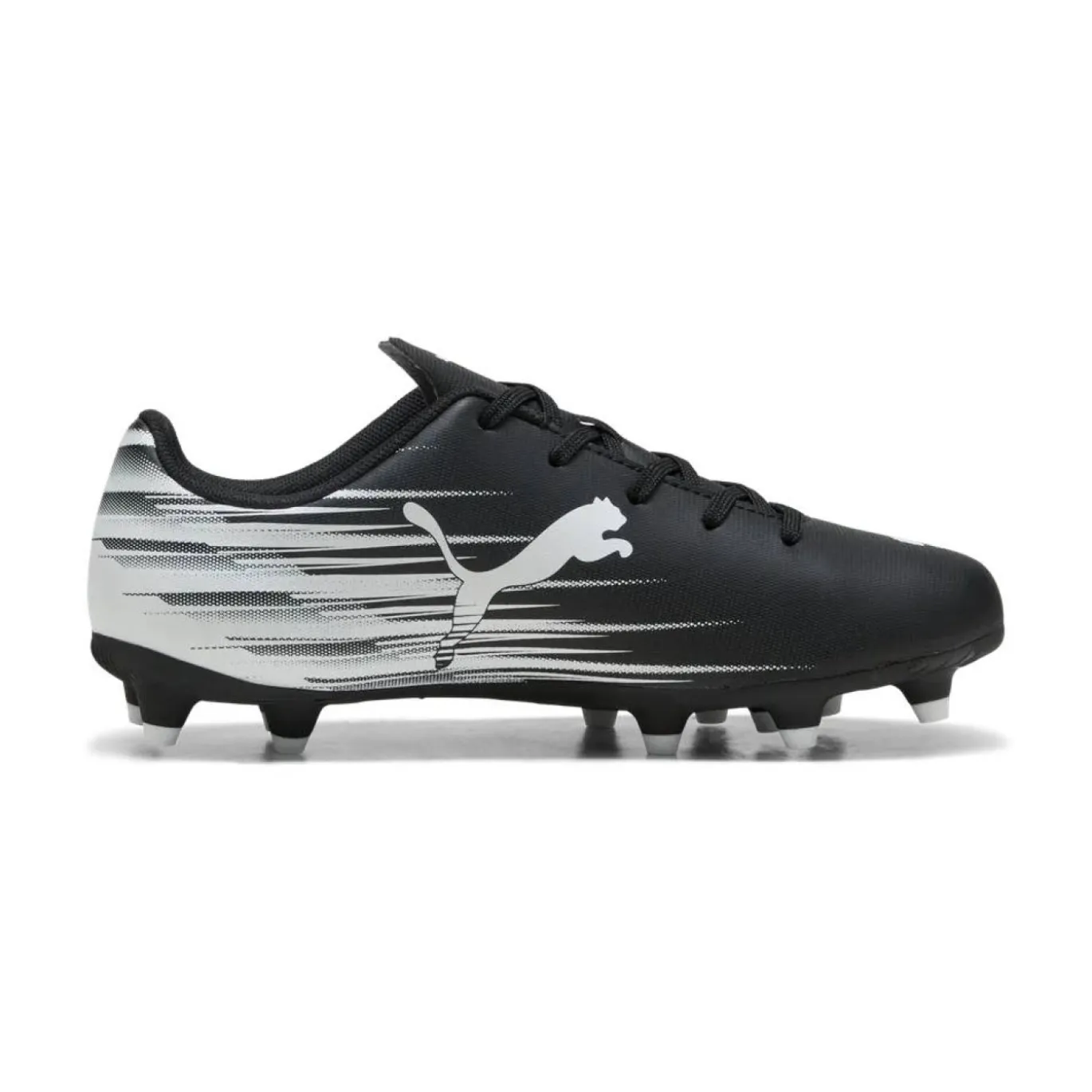 PUMA Attacanto II Gras / Kunstgras Voetbalschoenen (MG) Kids Zwart Wit