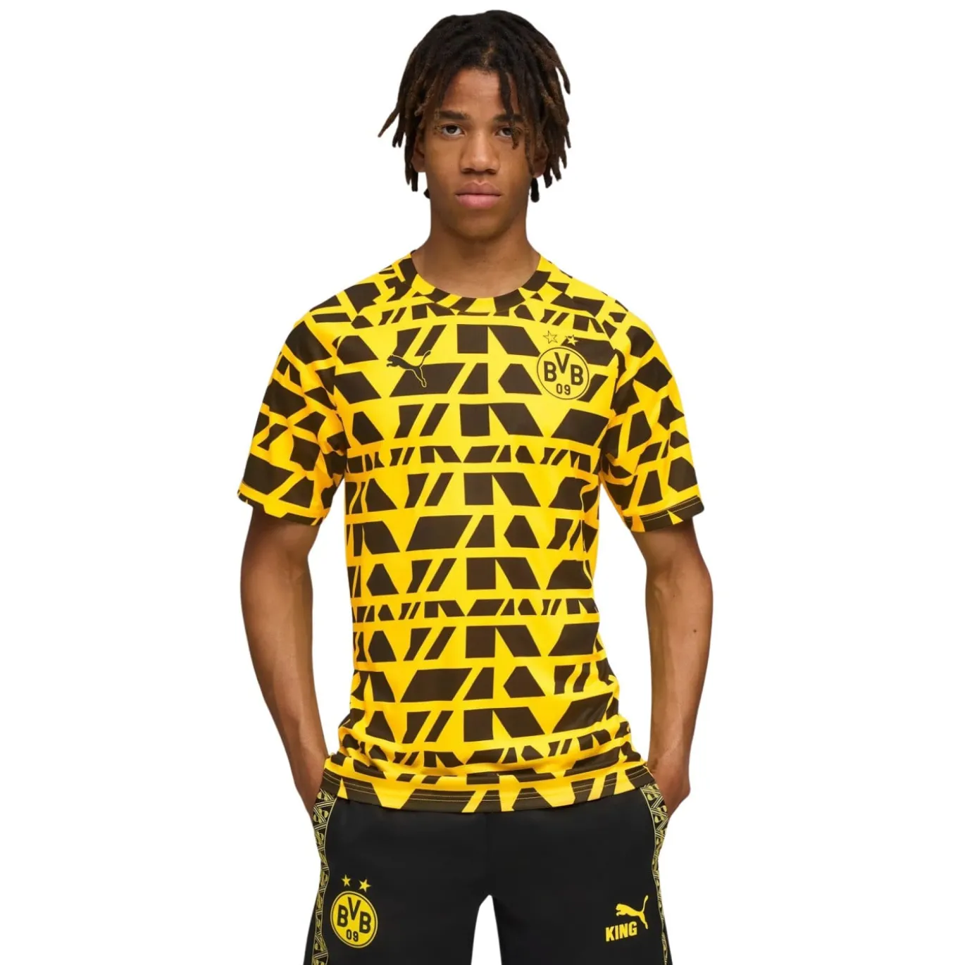 PUMA Borussia Dortmund Pre-Match Trainingsshirt 2025-2026 Geel Zwart