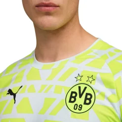 PUMA Borussia Dortmund Pre-Match Trainingsshirt 2025-2026 Zilver Geel