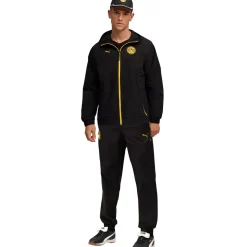 PUMA Borussia Dortmund Pumatech Woven Trainingspak Hooded Full-Zip 2025-2026 Zwart Geel