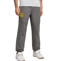PUMA Borussia Dortmund Pumatech Trainingsbroek Woven 2025-2026 Donkergrijs Geel