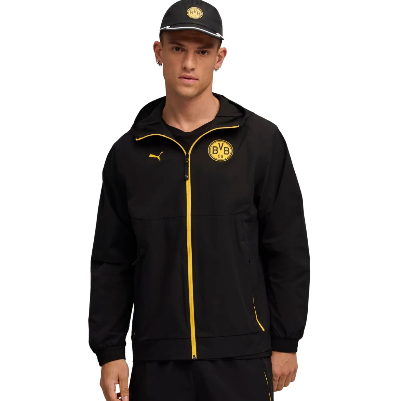 PUMA Borussia Dortmund Pumatech Trainingsjack Woven 2025-2026 Zwart Geel