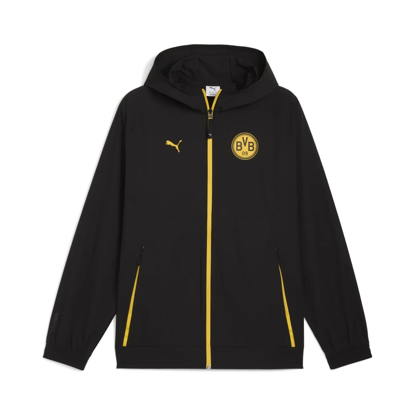 PUMA Borussia Dortmund Pumatech Trainingsjack Woven 2025-2026 Zwart Geel
