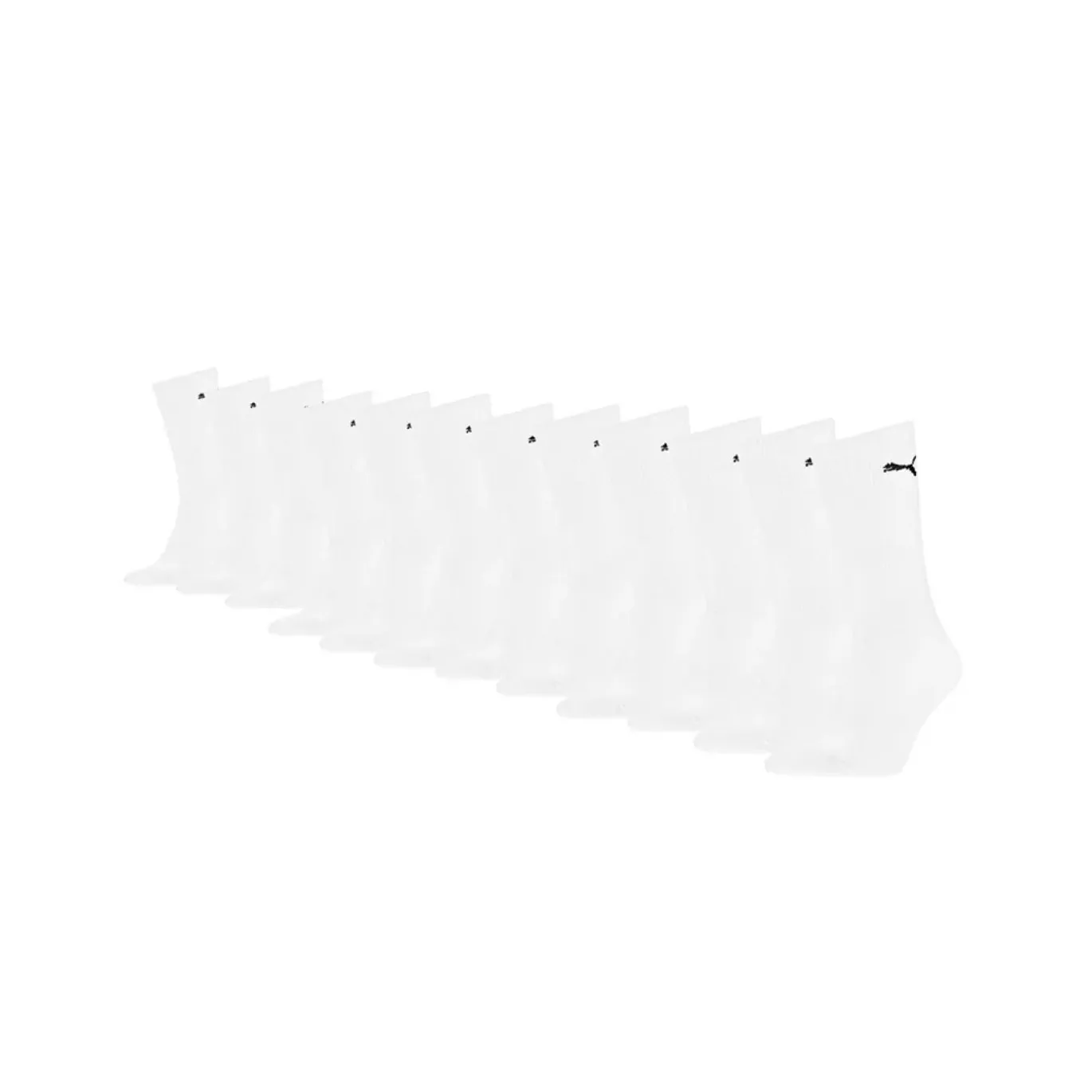PUMA Crew Sportsokken 12-Pack Wit Zwart