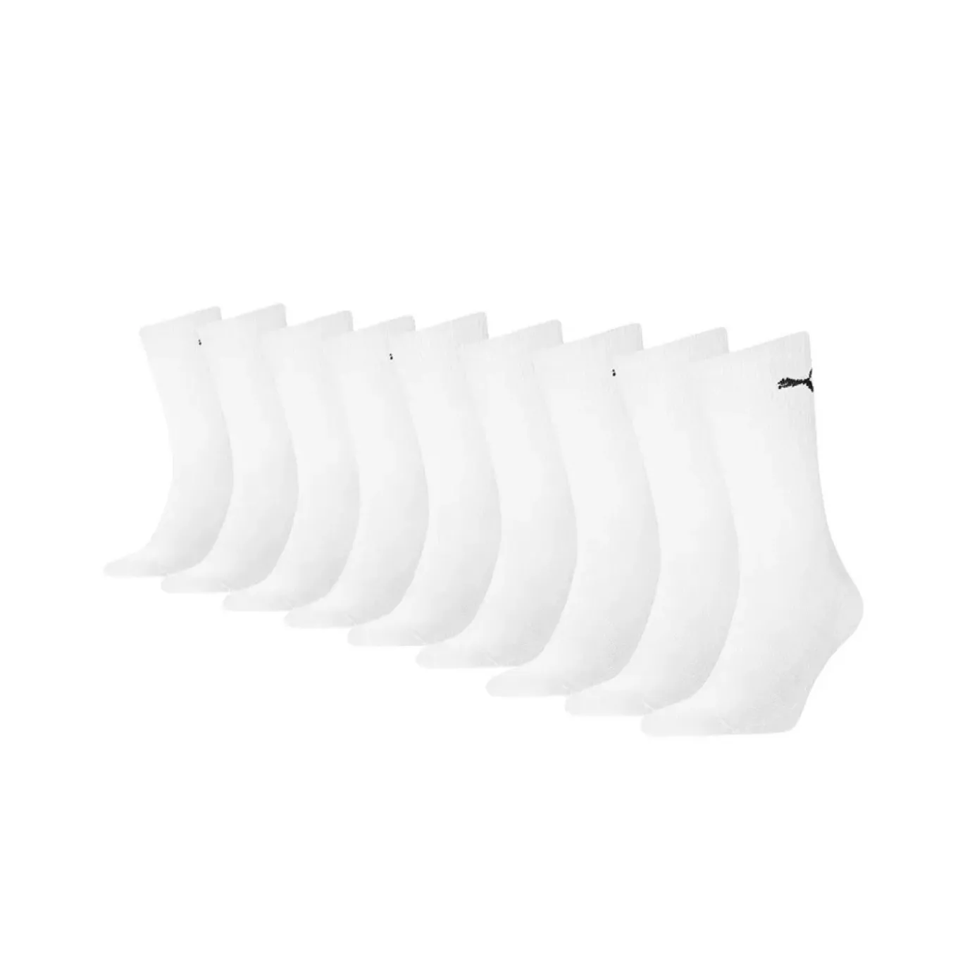 PUMA Crew Sportsokken 9-Pack Wit Zwart