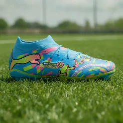 PUMA Future 9 Match ADV Gras / Kunstgras Voetbalschoenen (MG) Felblauw Felroze Neongroen