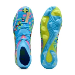 PUMA Future 9 Match ADV Gras / Kunstgras Voetbalschoenen (MG) Felblauw Felroze Neongroen